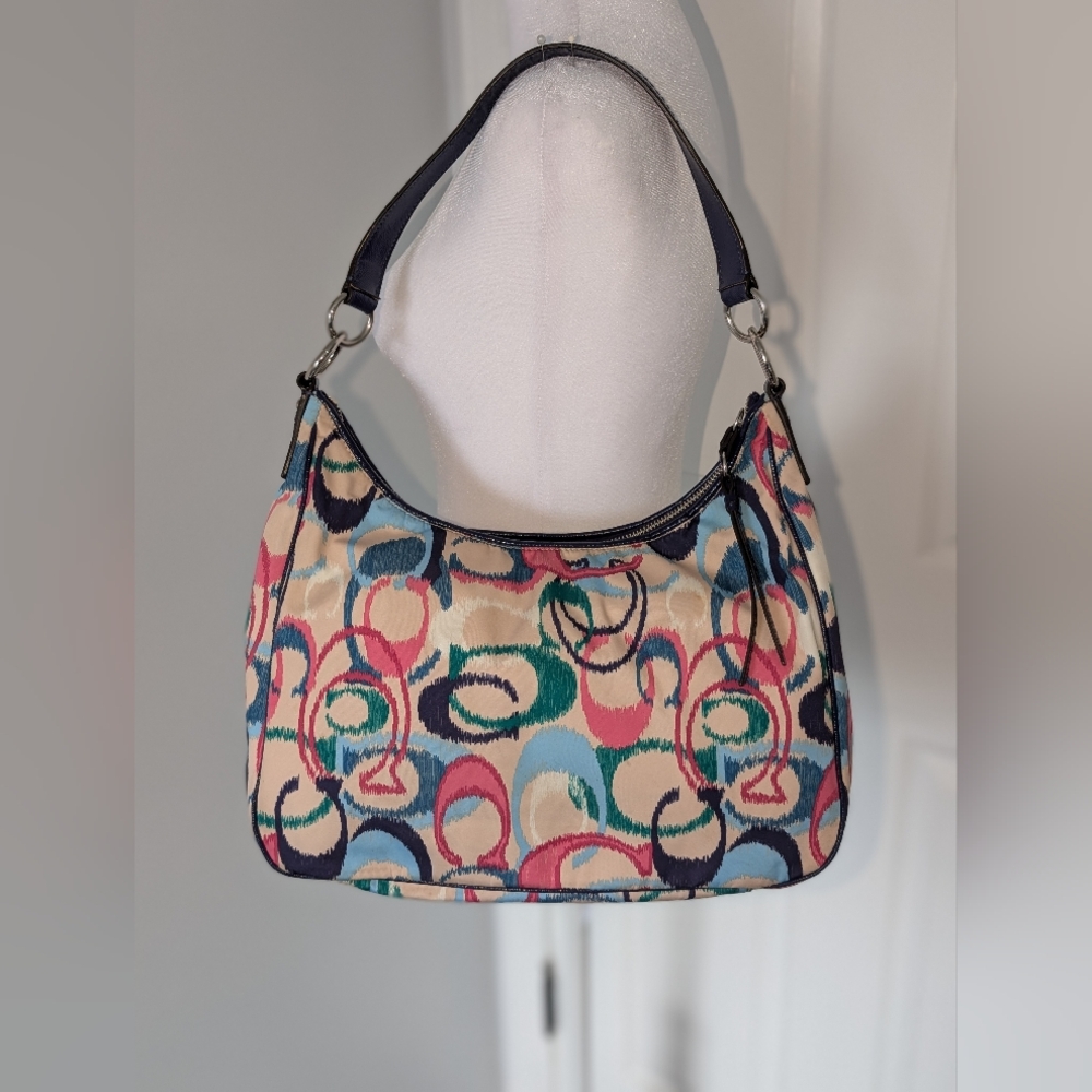 Coach Ikat Scribble Multicolor Hobo Bag - Picture 2 of 11
